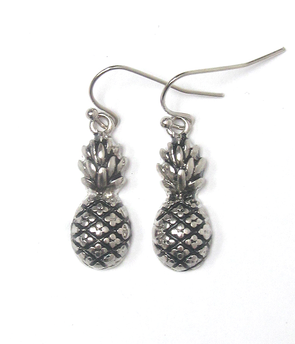 Pineapple drop earring