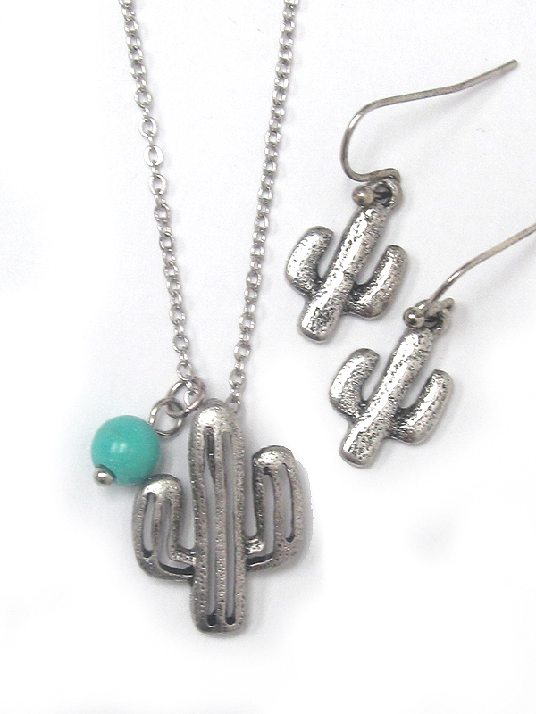 Cactus necklace set