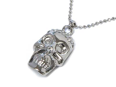 Crystal skull necklace