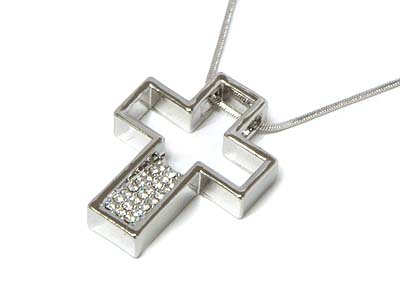 Crystal cross necklace