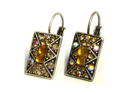 Austrian crystal metal design earring