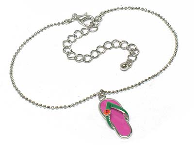 Simple summer shoe charm anklet