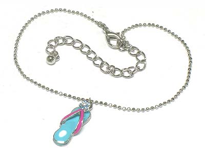 Simple summer shoe charm anklet