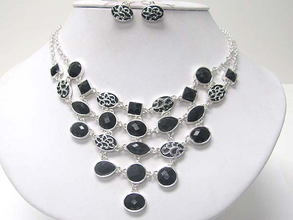 Tribal look chocker style necklace set?