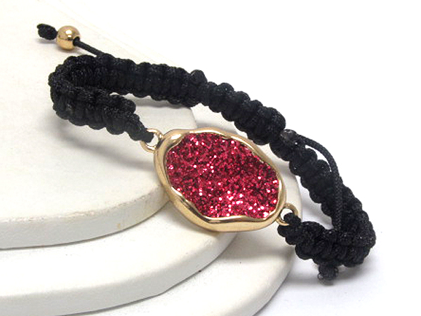 Glittering fashion metal braided yarn friendship bracelet