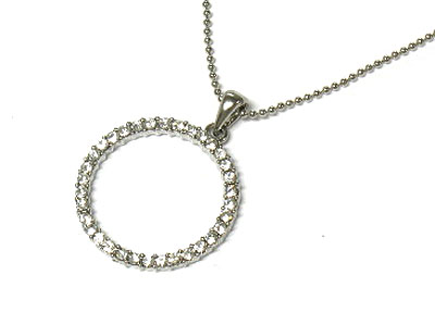 30 mm crystal round necklace