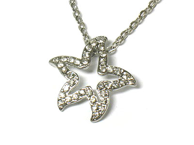 Crystal starfish necklace