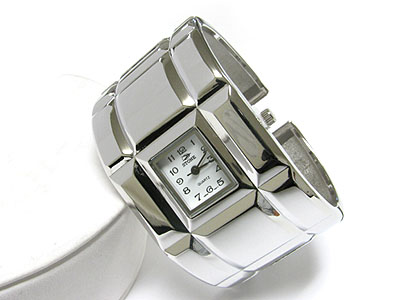 Special price - squre face metal cuff bangle watch