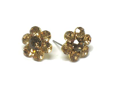 Crystal deco flower shape earring