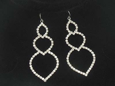 Noblesse style rhinestone deco earring 