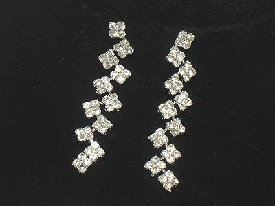 Boutique style rhinestone drop earring