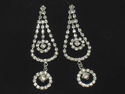 Boutique style rhinestone drop earring