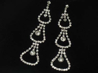 Rhinestone deco drop earring