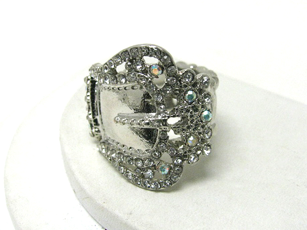 Crystal deco belt stretch ring