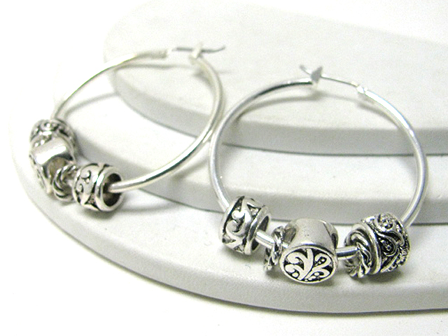 Mixed metal ring dangle hoop earring? - hoops