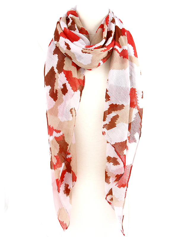 100% polyester hunter or military look pixel design scarf