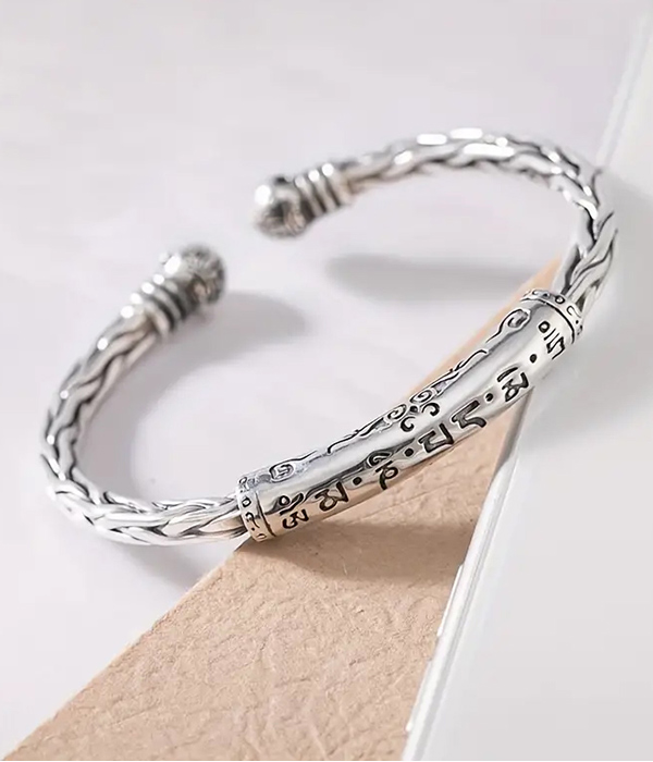 Tibetan mantra bangle bracelet