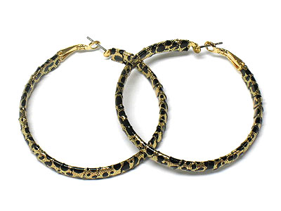 Animal print hoop earring - hoops