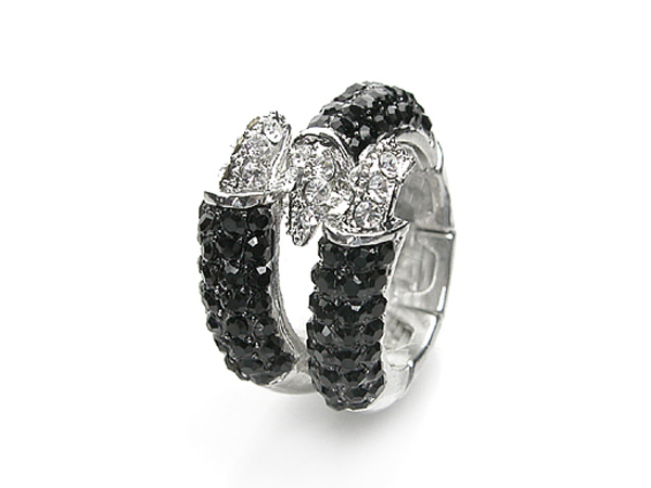 Crystal claw stretch ring