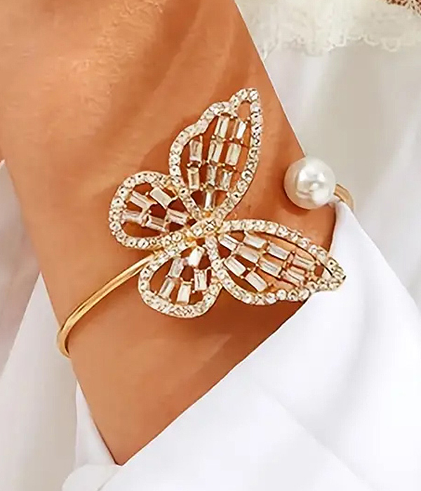Butterfly bangle bracelet