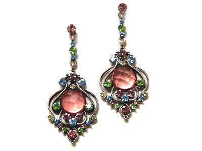 Austrian crystal deco drop earring