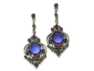 Austrian crystal deco drop earring