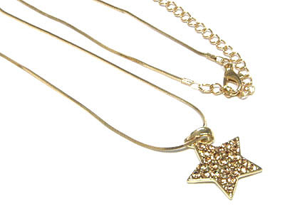 Crystal star necklace