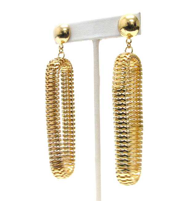 Metal snake chain drop earring