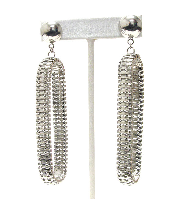 Metal snake chain drop earring