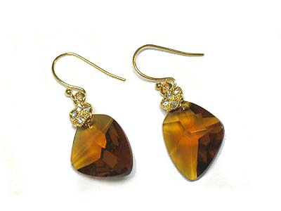 Crystal deco acryl stone dangle earring