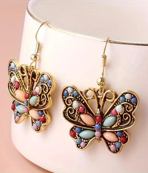 Ethnic butterfly earring