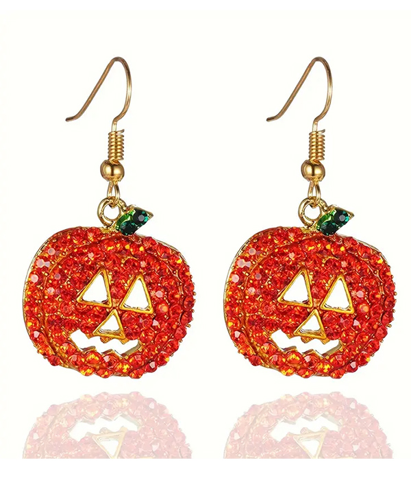 Halloween theme pumpkin earring