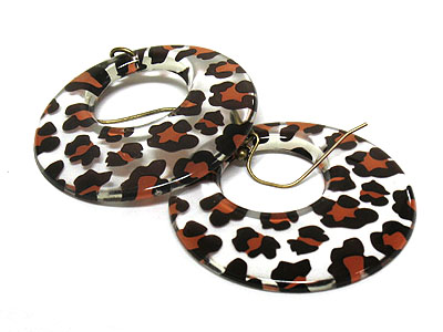 Acrylic animal print earring