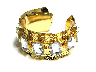 Acrylic square on wide bangle bracelet 