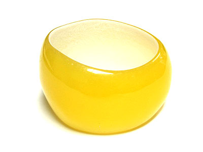 Natural shape acrylic wide puffy bangle