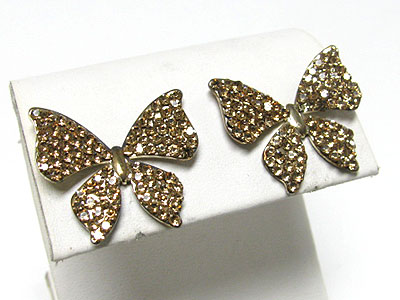 Crystal butterfly earring