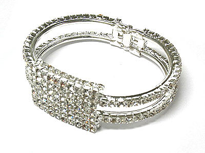 Boutique style crystal hinge bangle