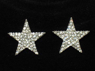 Rhinestone paved star shape earring 