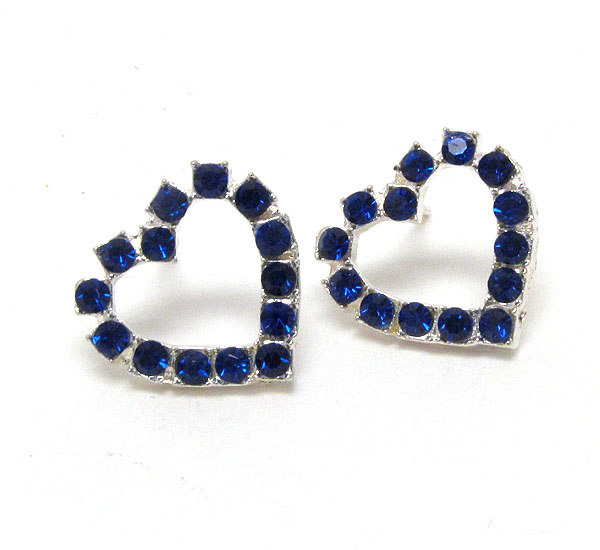 Crystal deco heart earring