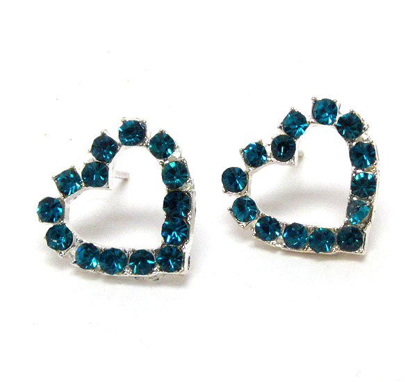 Crystal deco heart earring