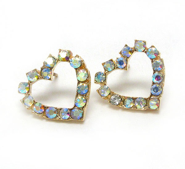 Crystal deco heart earring