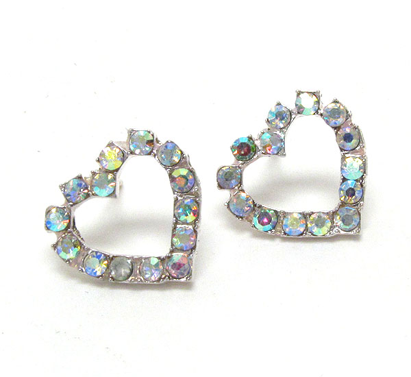 Crystal deco heart earring