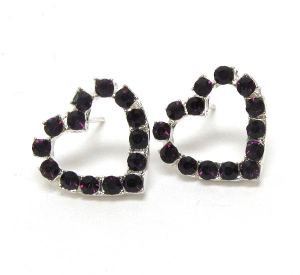 Crystal deco heart earring