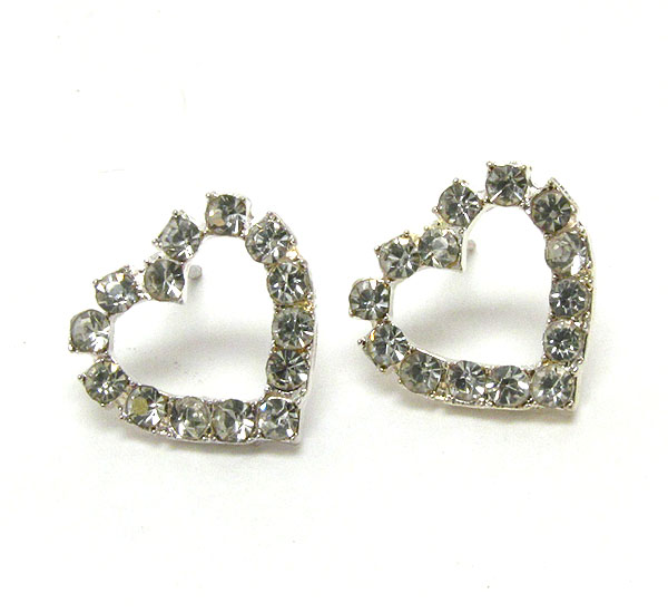 Crystal deco heart earring