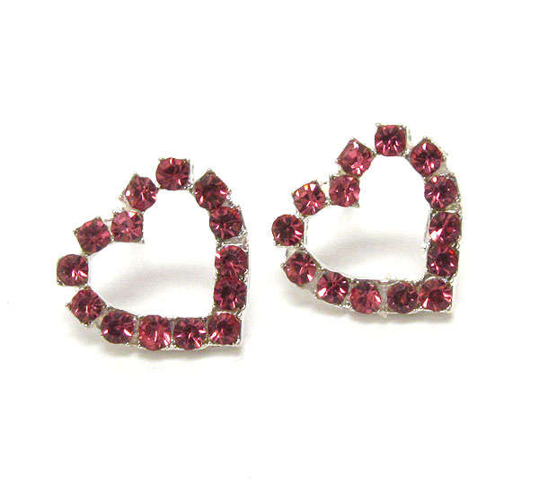 Crystal deco heart earring