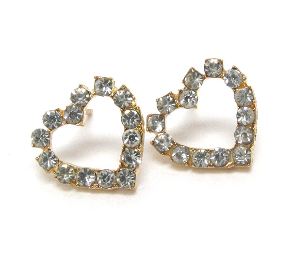 Crystal deco heart earring