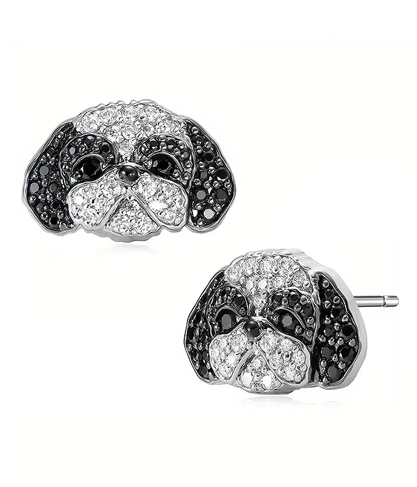 Pet lovers theme dog earring - shih tzu