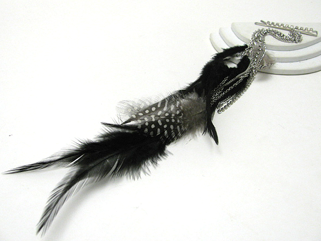 18 inch super long crystal stud hair clip with multi feather and rhinestone extension?