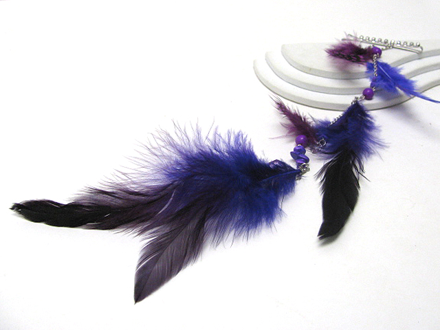 14 inch super long crystal stud hair clip with multi feather extension?