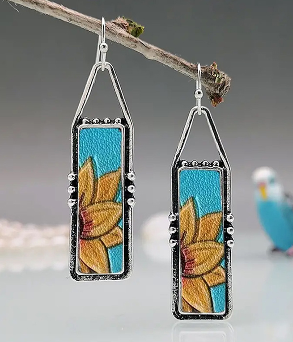 Sunflower bar earring